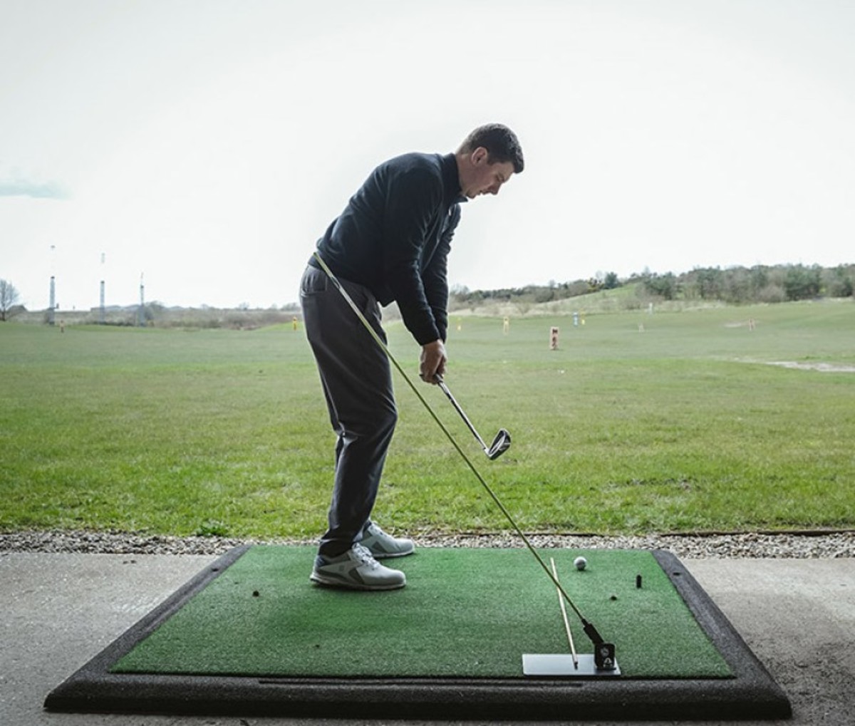 Though simplistic in its look and design, the Swing Plate can assist in correcting swing plane, promoting positive weight transfer, eliminating backswing sway and improving body rotation.