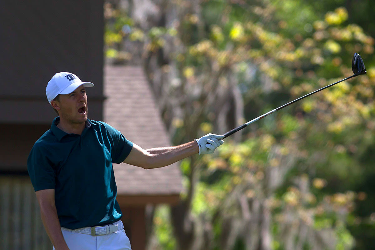 Jordan Spieth plays the 2019 RBC Heritage golf tournament at Harbour Town Golf Links.