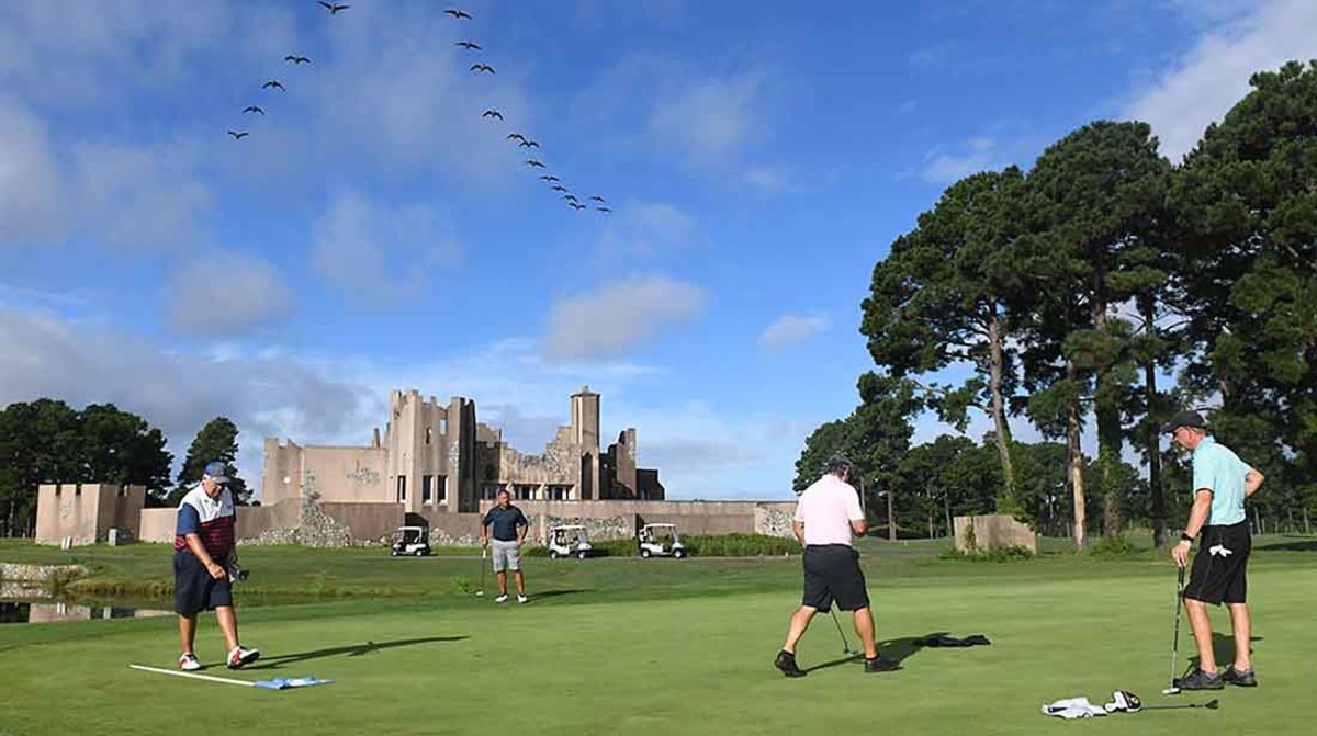 A foursome plays during the Myrtle Beach World Amateur.