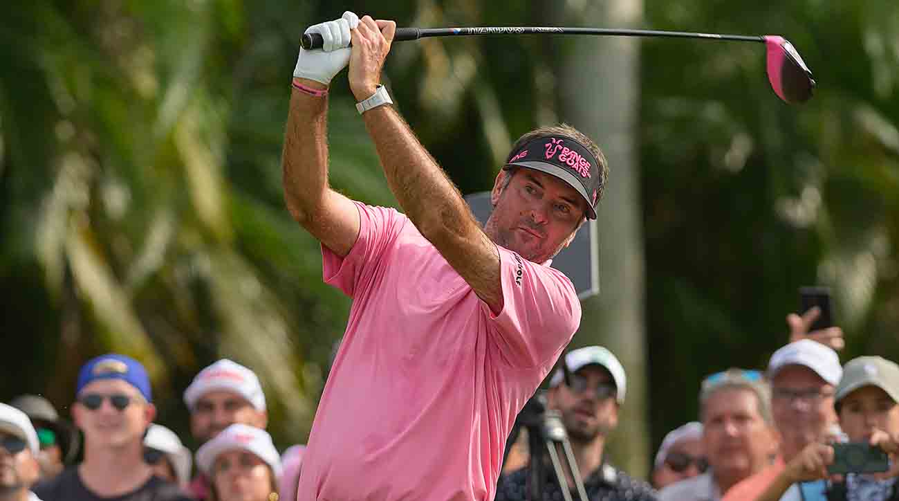 Captain Bubba Watson of the RangeGoats GC is pictured at the 2023 LIV Golf Invitational - Miami at Trump National Doral Miami in Doral, Fla.