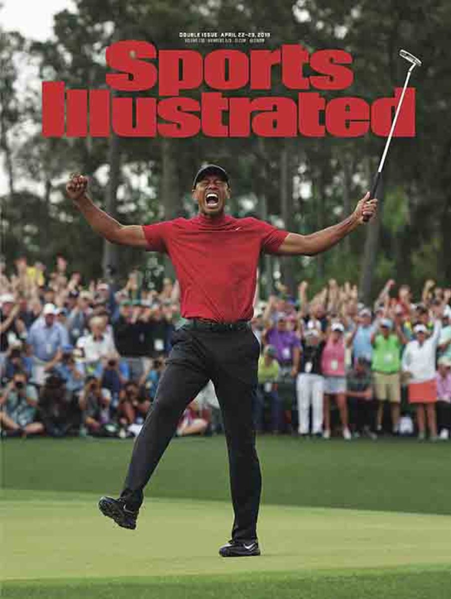 Tiger Woods on the cover of Sports Illustrated after his win at the 2019 Masters.