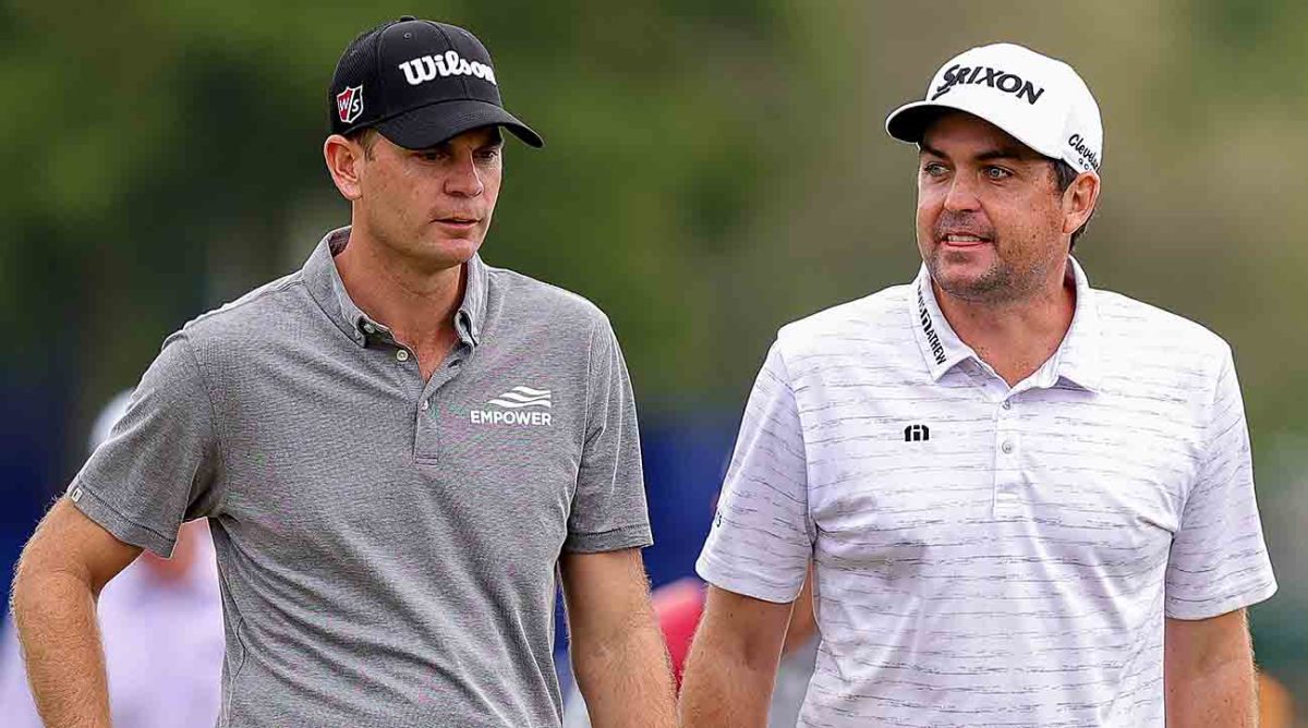 Brendan Steele and Keegan Bradley are pictured at the 2021 Zurich Classic of New Orleans.