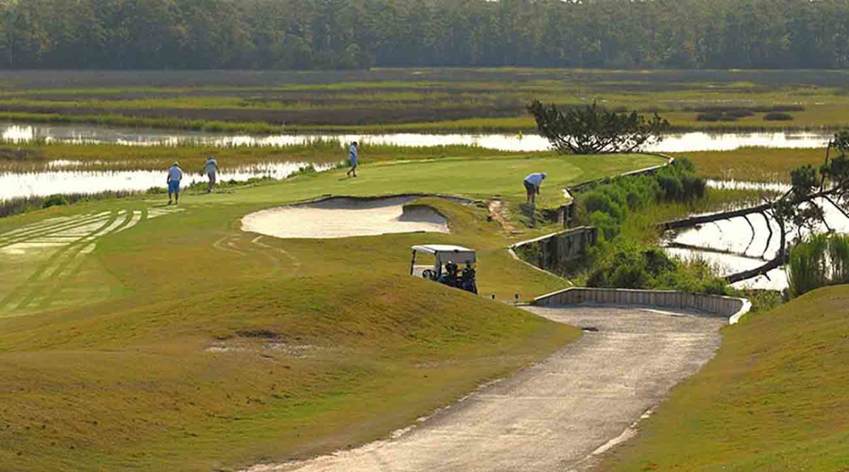 A foursome plays at the 2023 Myrtle Beach World Amateur.