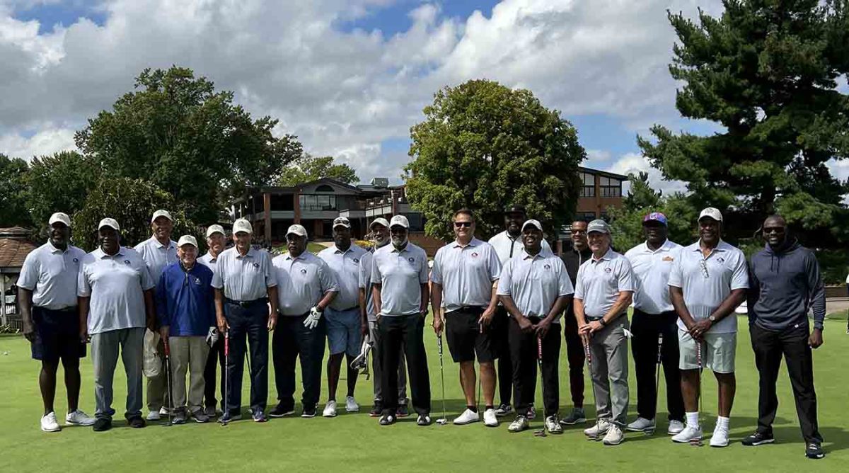 Pro Football Hall of Famers at the annual golf outing at Firestone.