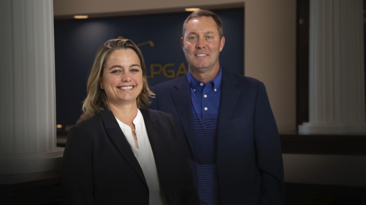 Women’s golf enters 2020 with a new pairing as Alexandra Armas (left), the Ladies European Tour’s chief executive officer, joins LPGA commissioner Mike Whan in a trans-Atlantic venture. 