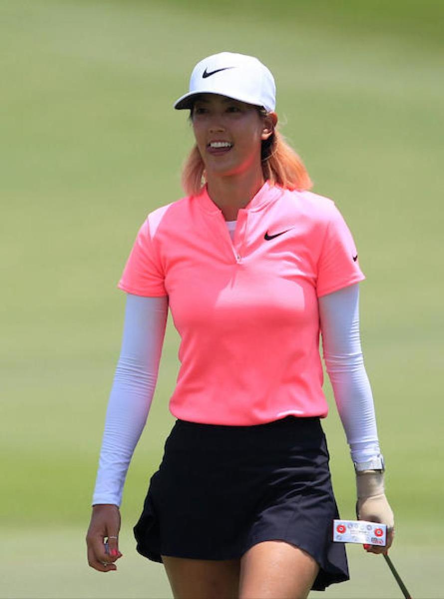 © GOLFFILE/THOS CAFFREY Michelle Wie flashes a winning smile earlier this month in Singapore, providing a spark for women’s golf. The LPGA plays its first major championship of 2018 this week.