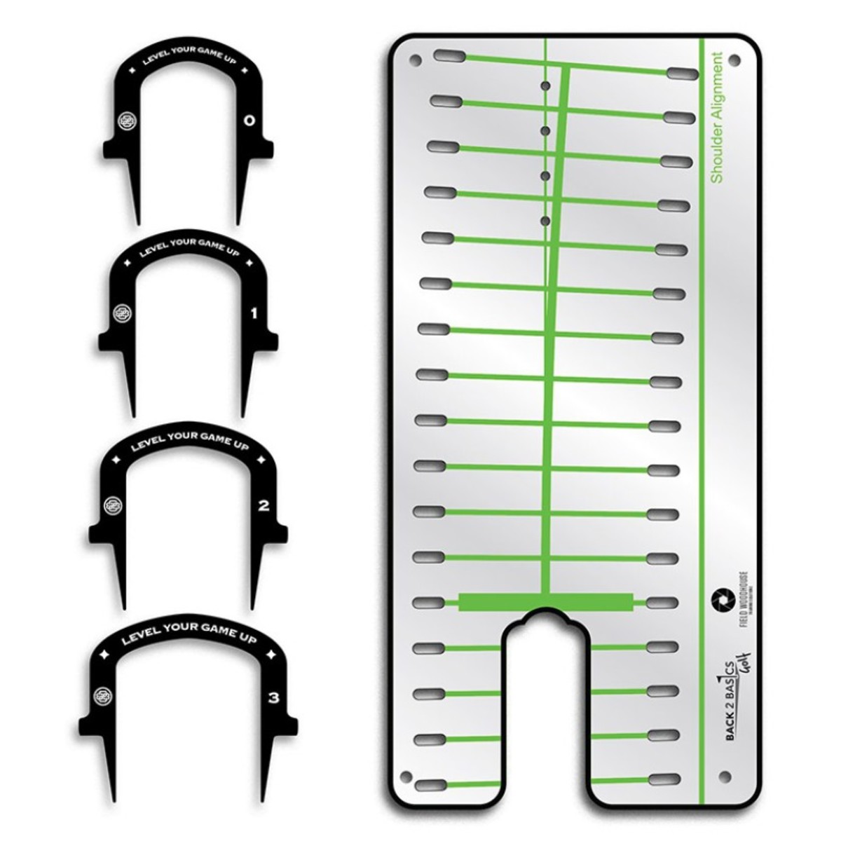 The Pro Path Putting Mirror provides immediate visual feedback, but a natural 15-degree stroke path graphic and putting gates to be used in drills aid in creating a consistent putting stroke. 