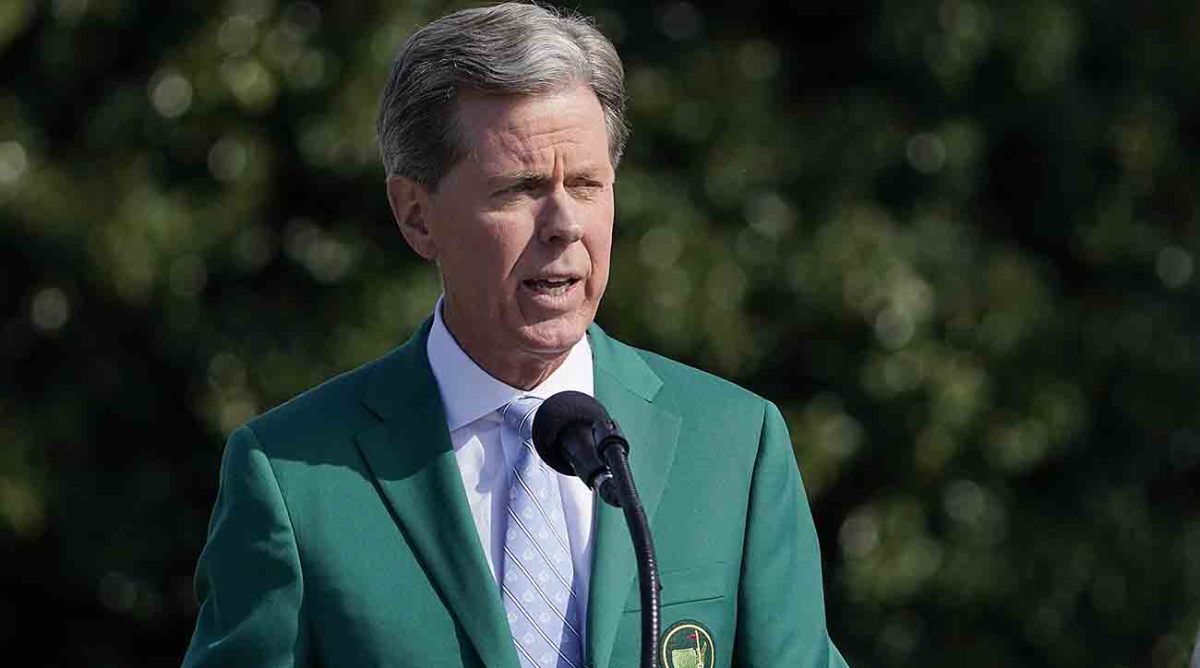 Augusta National chairman Fred Ridley speaks following the final round of the 2021 Augusta National Women's Amateur golf tournament at Augusta National Golf Club.