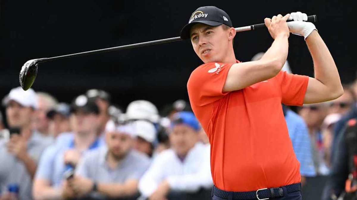 Matt Fitzpatrick watches a shot in the third round of the 2022 U.S. Open.