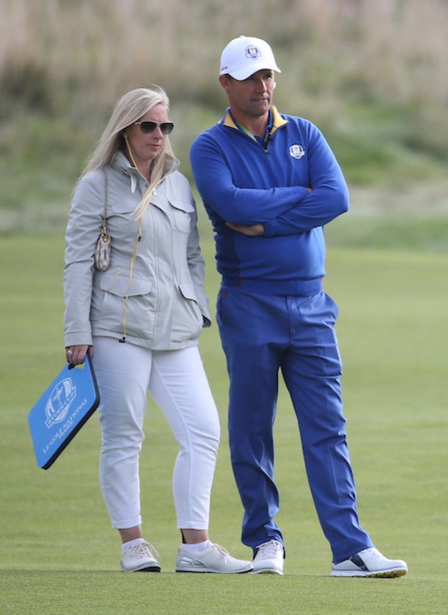 Padraig Harrington, with his wife, Caroline, helps the Europeans add to their recent dominance in the Ryder Cup with a 7-point victory in France last month.