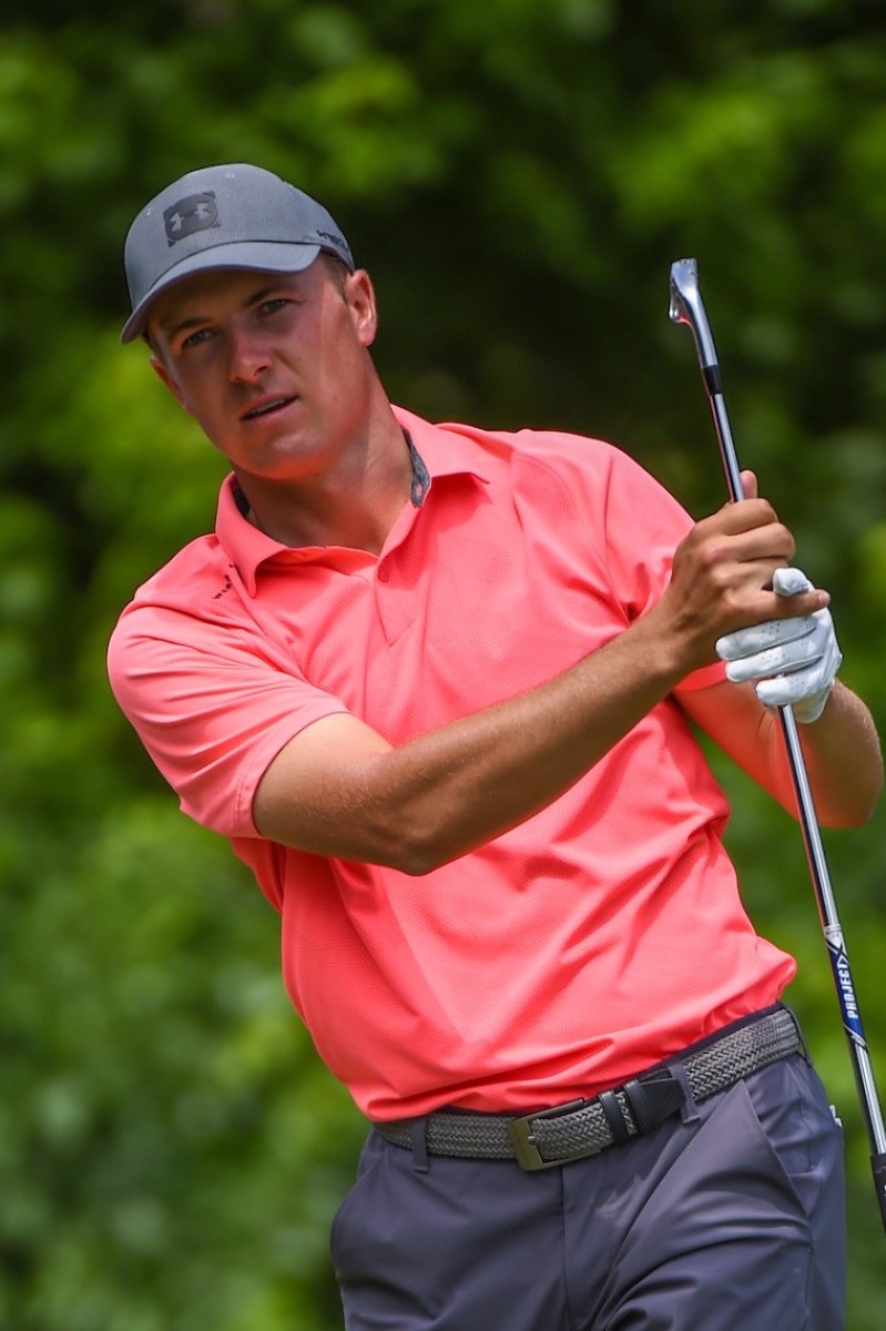 American Jordan Spieth, who won 3 major titles before his 24th birthday, struggles to find his game as he plunges from No. 1 to 44th in the world ranking.