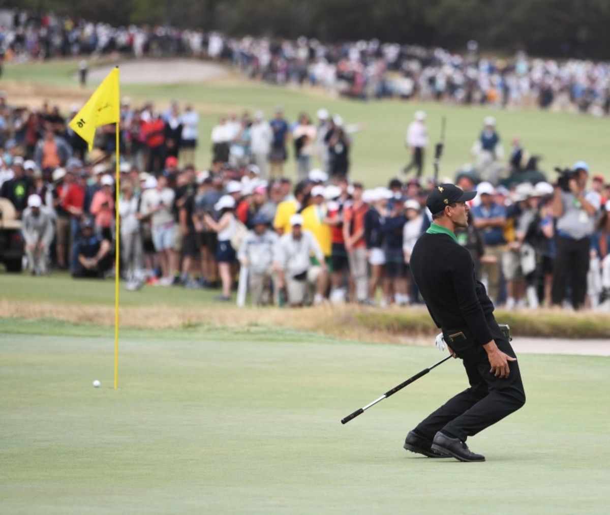 Adam Scott laments a near-miss by the Internationals in a 16-14 loss to the Americans at Royal Melbourne.