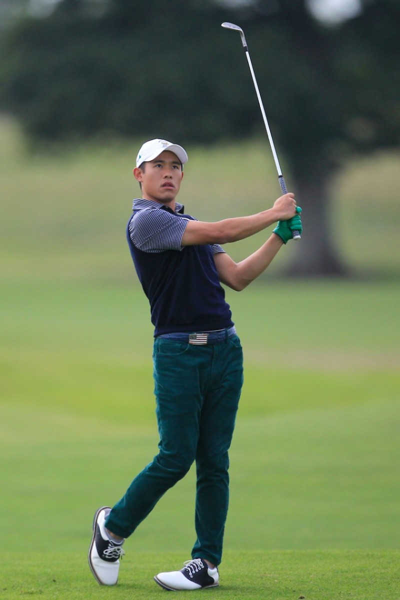 Collin Morikawa, shown during the 2018 Eisenhower Trophy event, might have been the sort of college golfer for whom California Senate Bill 206 could have helped.