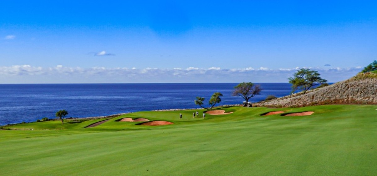 The scenic 11th hole at the Four Season Resort's Manele course, which was designed by Jack Nicklaus and is considered one of his more accommodating designs.