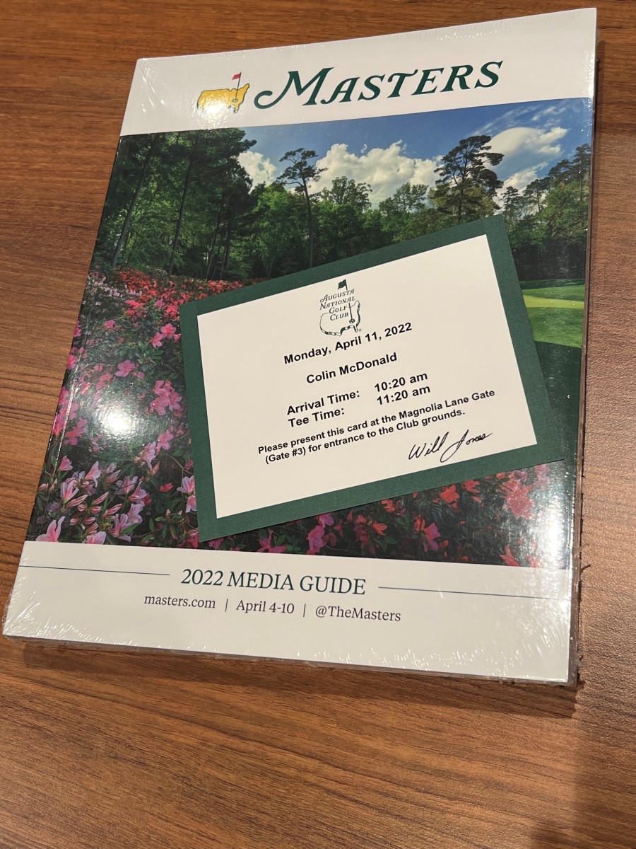 Augusta National, being Augusta National, delivered formal invitations for media playing the Monday rounds.
