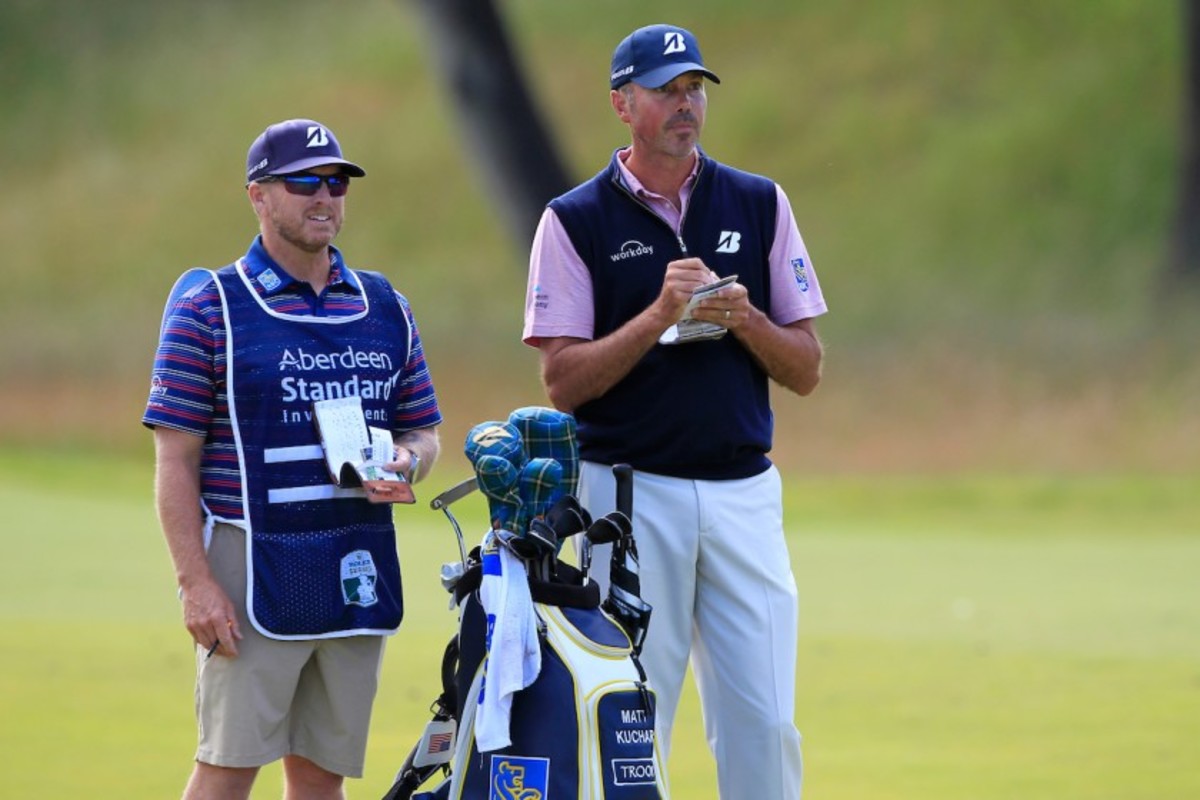 Matt Kuchar (right) will have regular caddie John Wood on the bag this week in Mexico. 