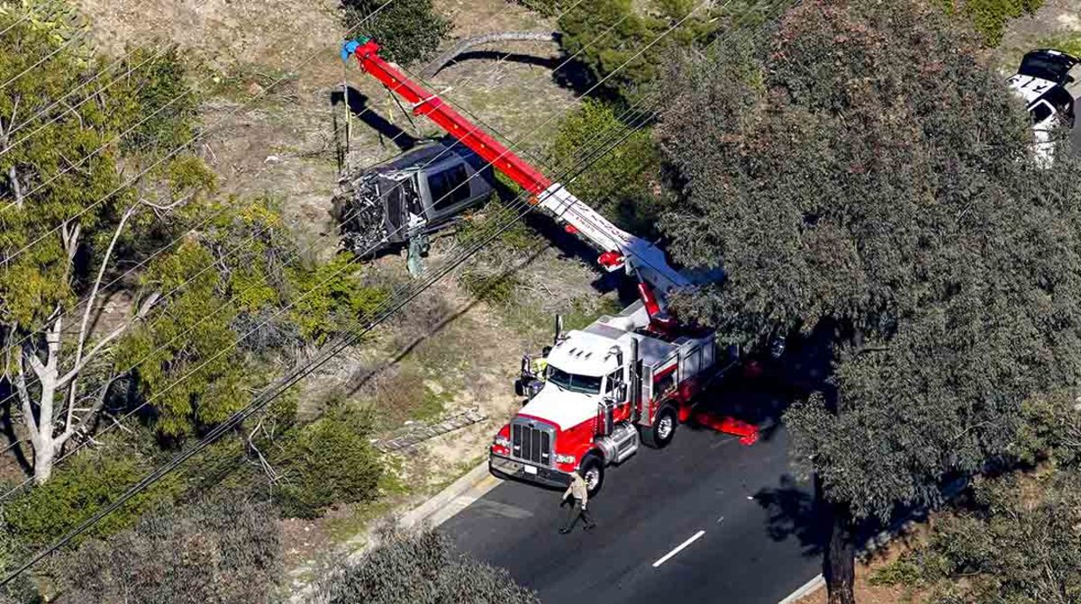 Tiger Woods' accident site