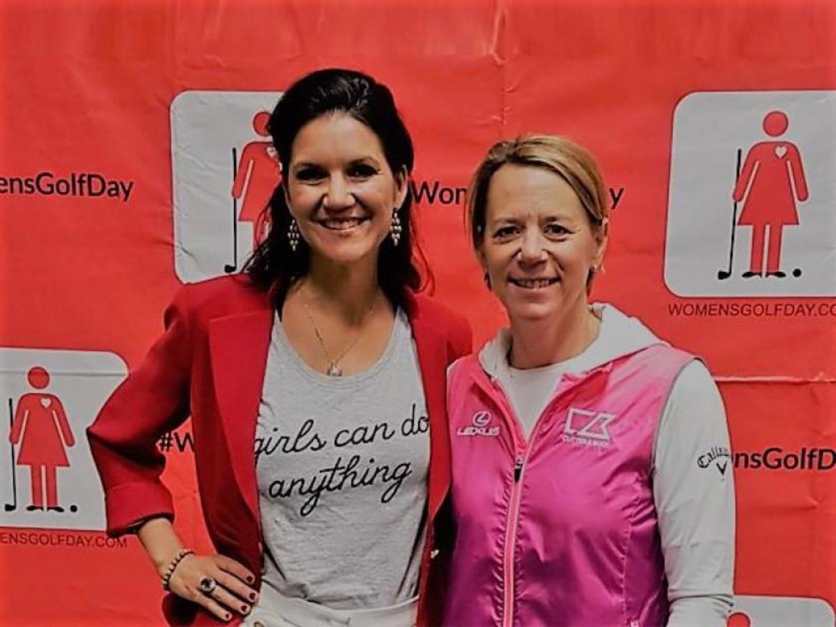 Elisa Gaudet, left, founder of Women's Golf Day, with Hall of Fame golfer Annika Sorenstam, who is among several high-profile players and courses that have pledged support of the initiative to get more females engaged with the game.