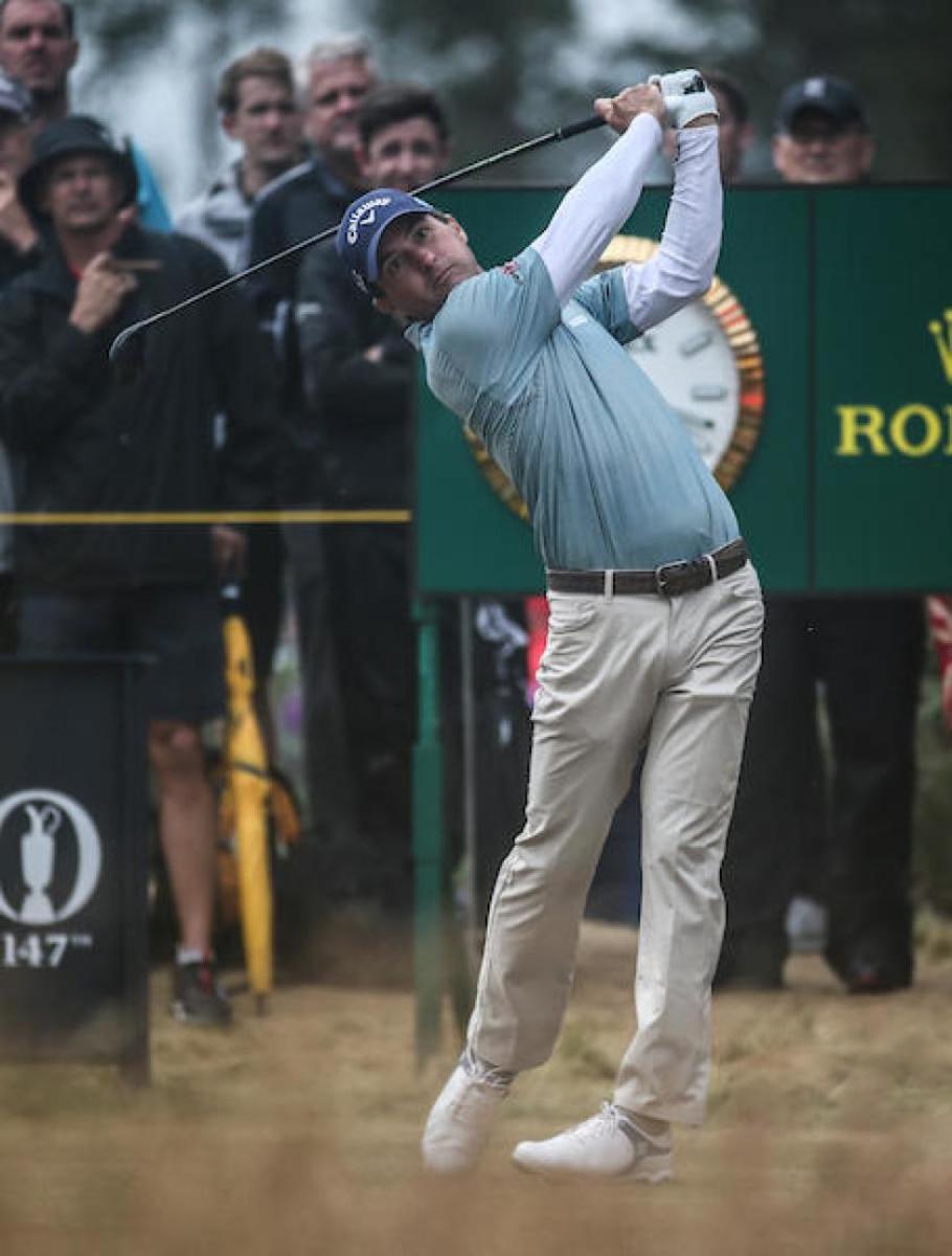 After 36 holes, Kevin Kisner holds a share of the British Open lead in a quest for his 1st major championship.
