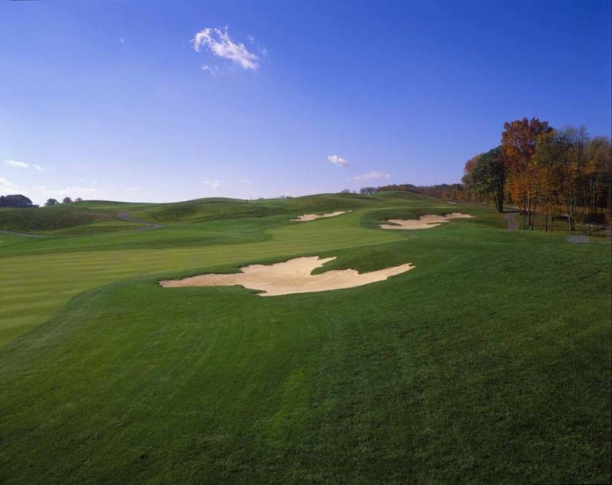 The 13th hole at Ballyowen Golf Club, located in Hamburg, N.J. and is one of course architect Roger Rulewich's personal favorites in his portfolio.