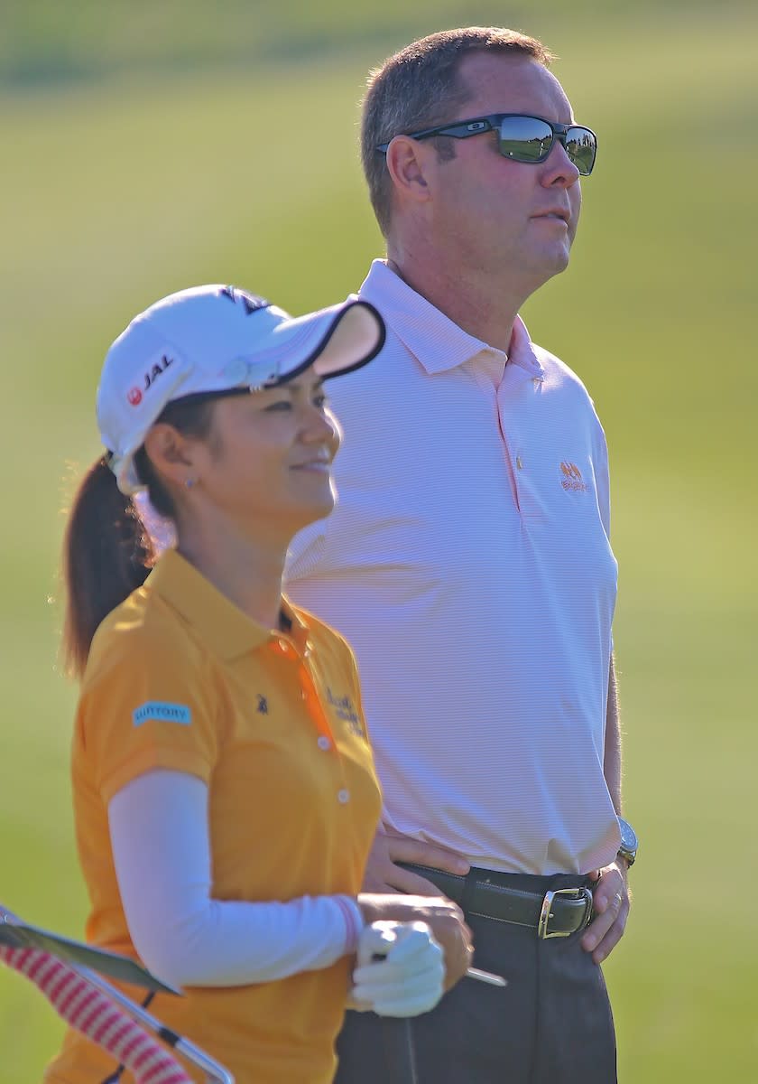 LPGA commissioner Mike Whan, with Japan’s Ai Miyazato, has expanded the U.S.-based women’s tour’s global reach.