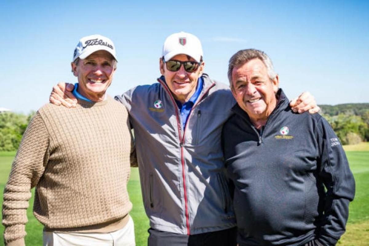 PETER JACOBSEN SPORTS / CHRISTOPHER McENIRY Major champions (from left) Jerry Pate, Nick Faldo and Tony Jacklin lend their expertise to the Major Champions Invitational at Bella Collina in Montverde, Fla.