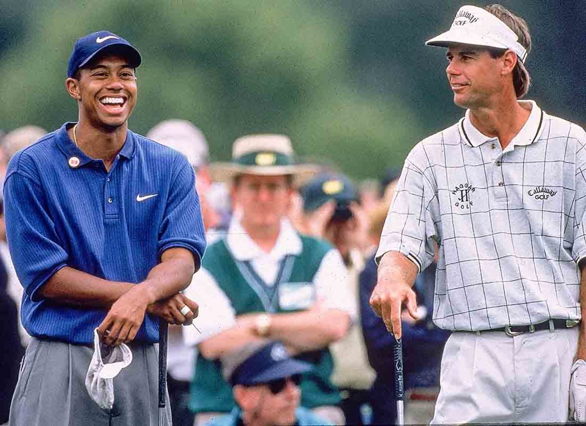 Tiger Woods, Paul Azinger, 1997 Masters