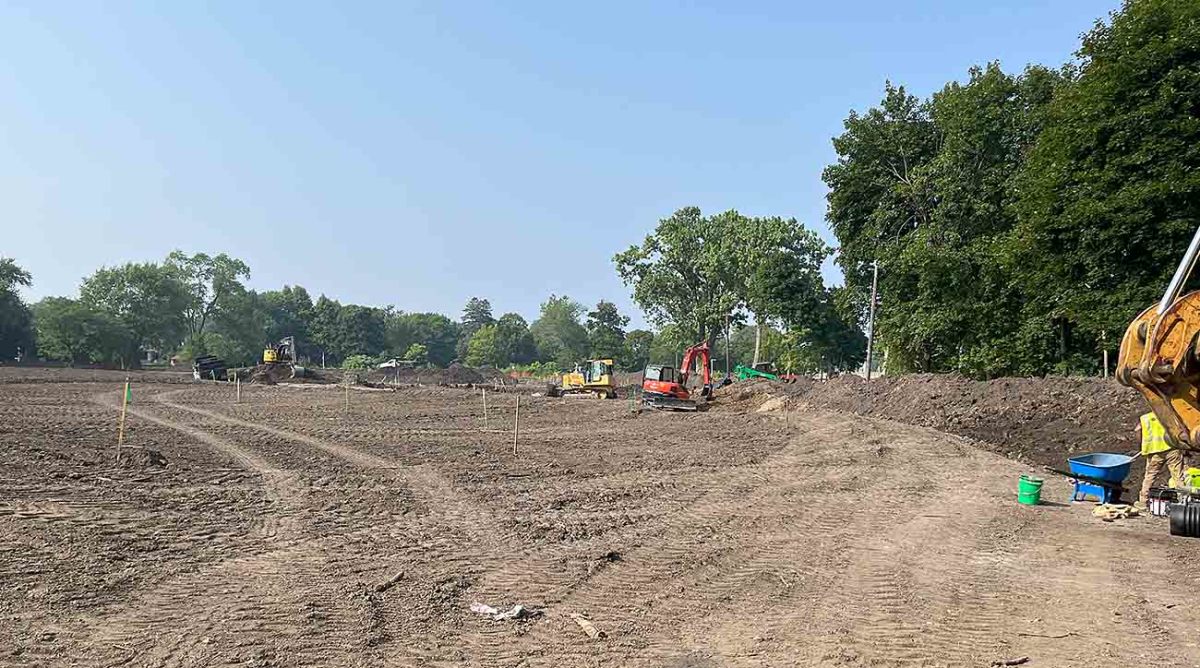 Construction at Canal Shores in summer 2023.