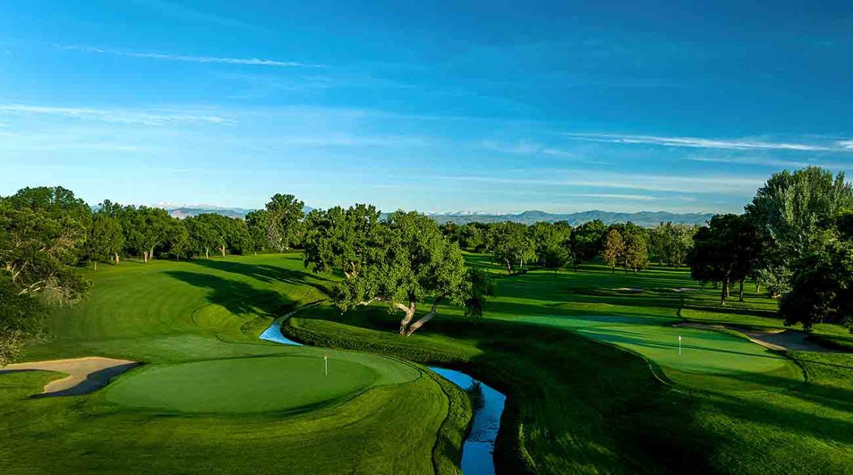 The 14th and 7th holes at Cherry Hills Country Club in Denver.