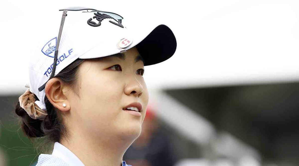 LPGA player Rose Zhang is pictured during the 2023 Kroger Queen City Championship at Kenwood Country Club in Cincinnati, Ohio.