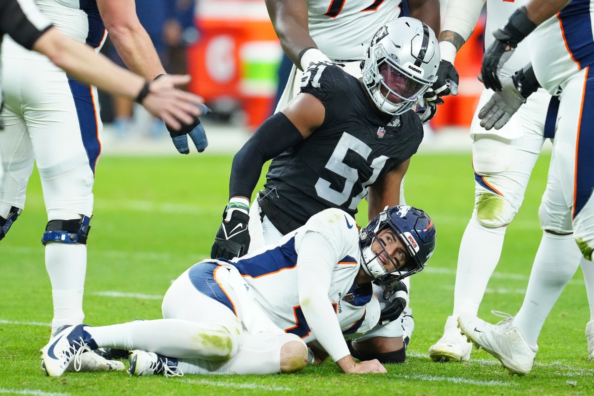 Las Vegas Raiders edge rusher Malcolm Koonce has one year left on his $4.9-million contract.