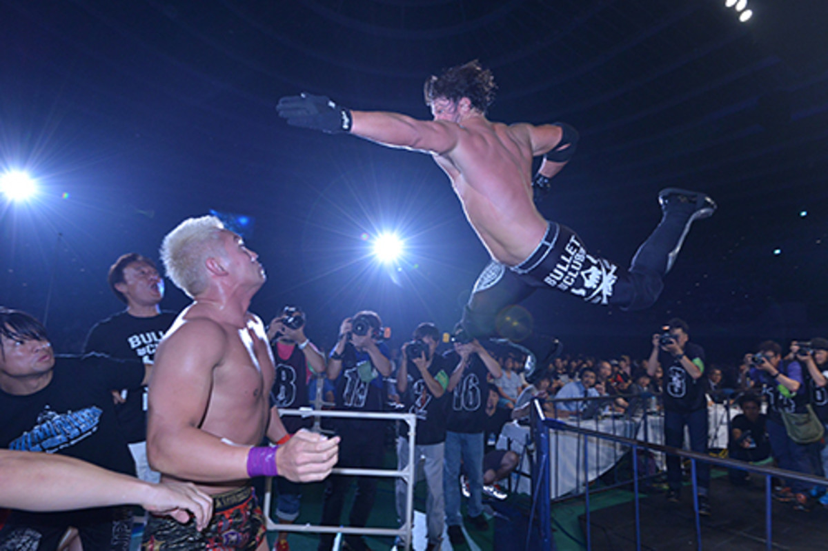 Okada defeated AJ Styles to win the IWGP heavyweight championship at the Dominion event at Osaka-jo Hall in June of 2015