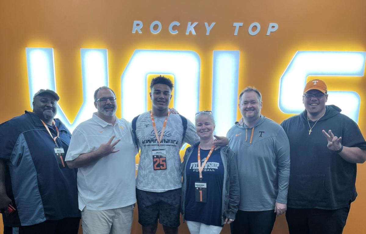 2025 5-star OT Josh Petty during an unofficial visit to Tennessee. (Photo courtesy of Josh Petty)