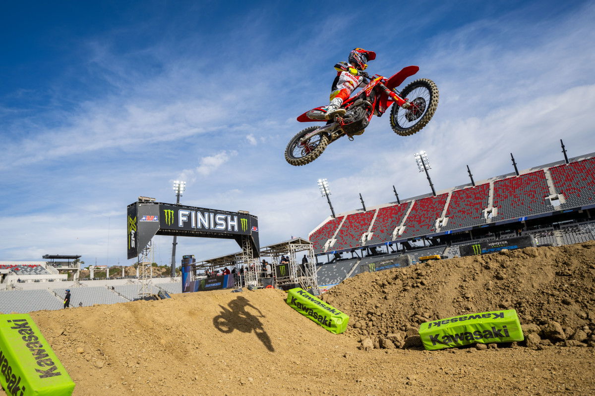 Tonight will be Jorge Prado's last SX event before he heads back to his native Spain to return to racing in Europe. Photo: Align Media.