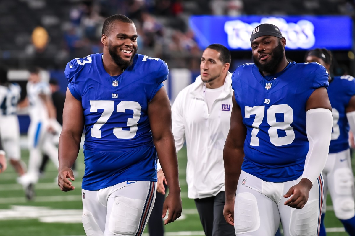 The New York Giants will depend heavily on Andrew Thomas and Evan Neal to help improve their offensive line next season.