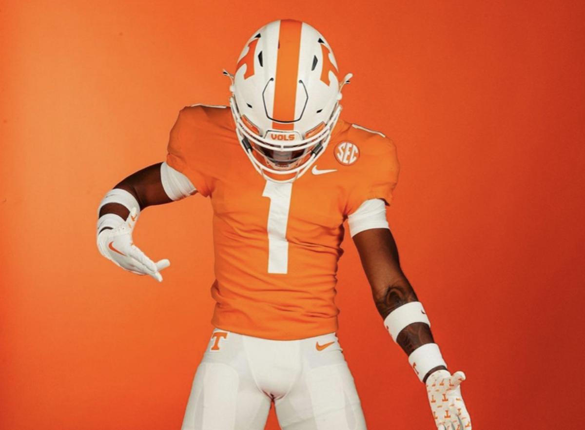 2025 4-star WR Marcus Harris during an unofficial visit to Tennessee. (Photo courtesy of Marcus Harris)