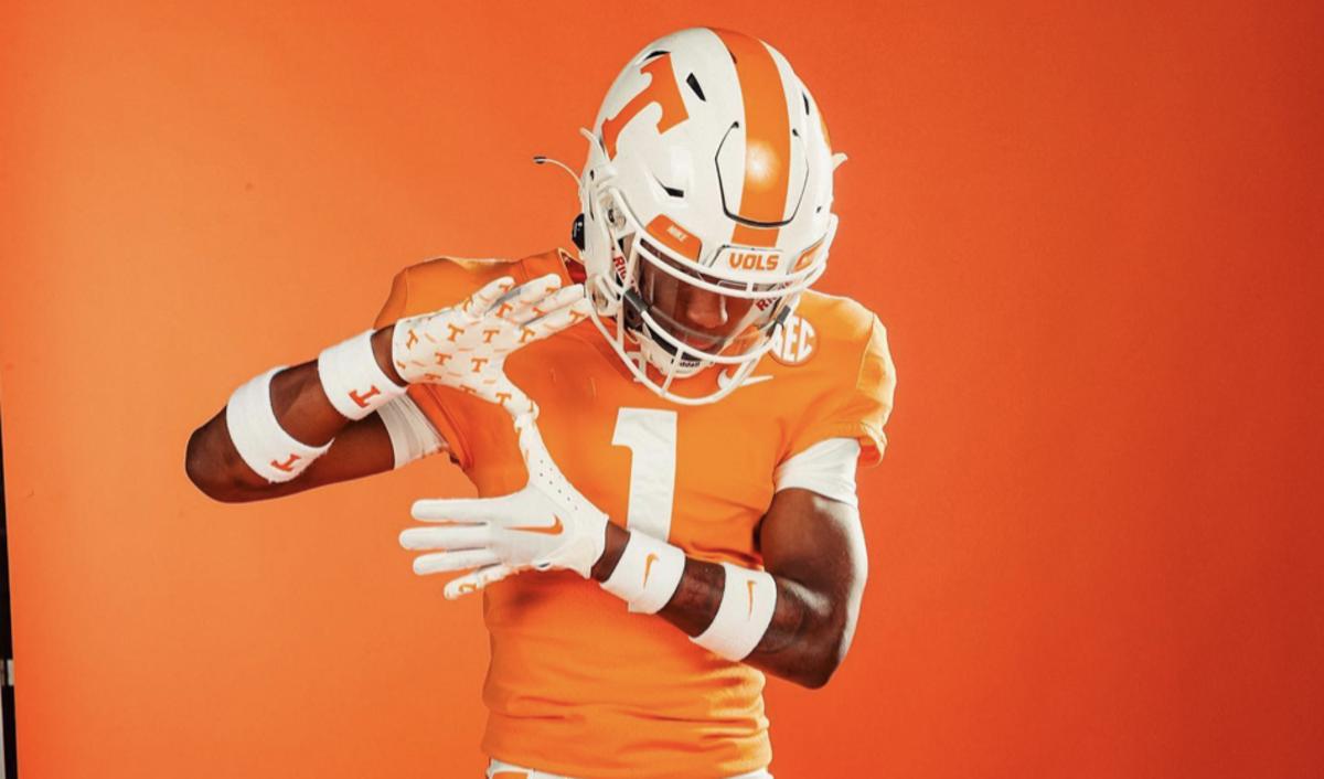 2025 4-star WR Marcus Harris during an unofficial visit to Tennessee. (Photo courtesy of Marcus Harris)