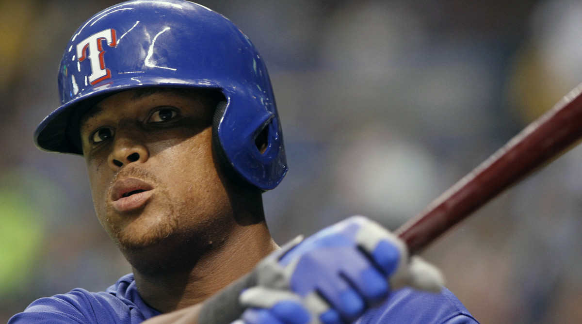 Texas Rangers third baseman Adrián Beltré on deck to bat