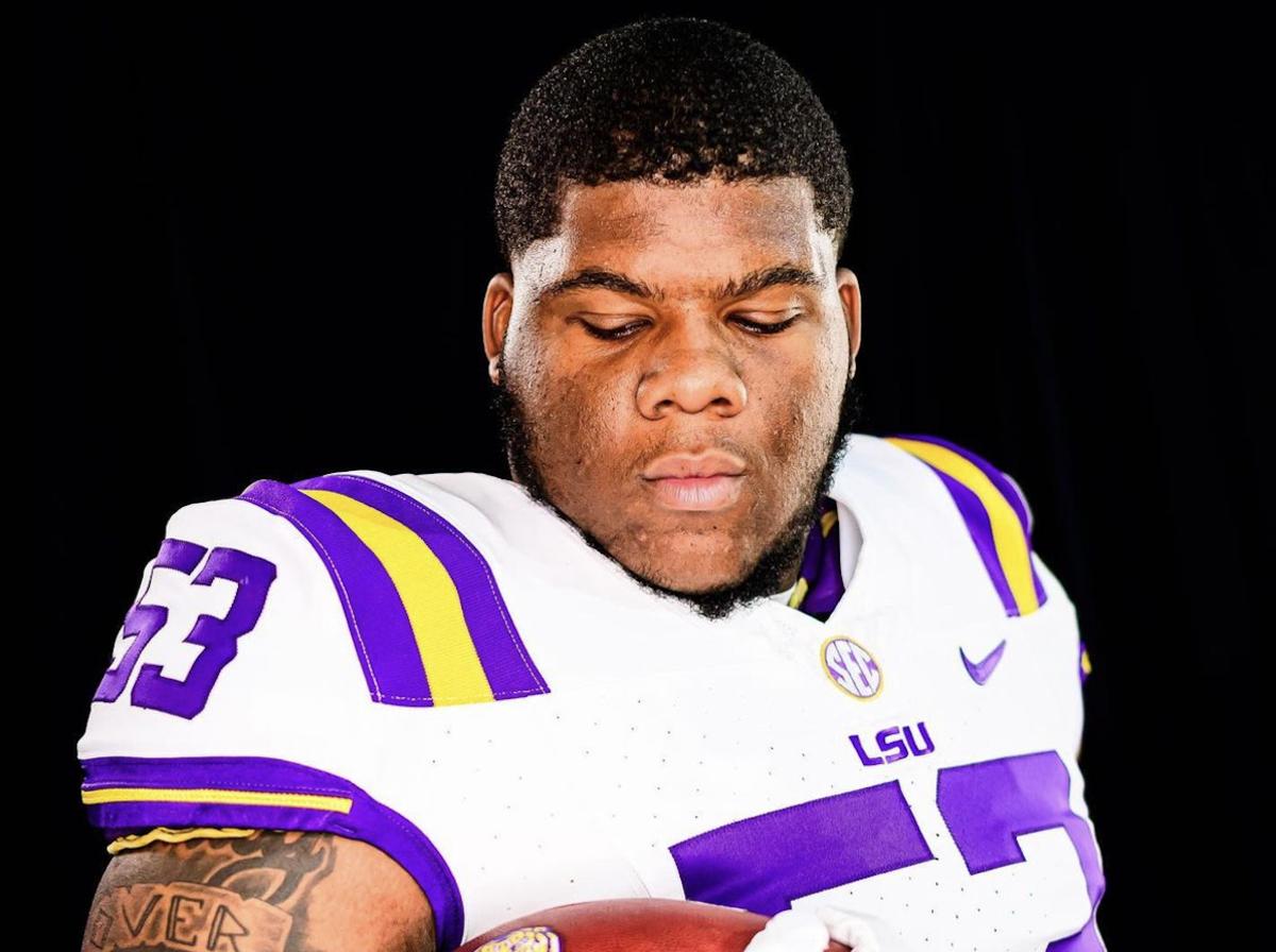 Former LSU Tigers OT Lance Heard during his official visit to LSU. (Photo courtesy of Lance Heard)