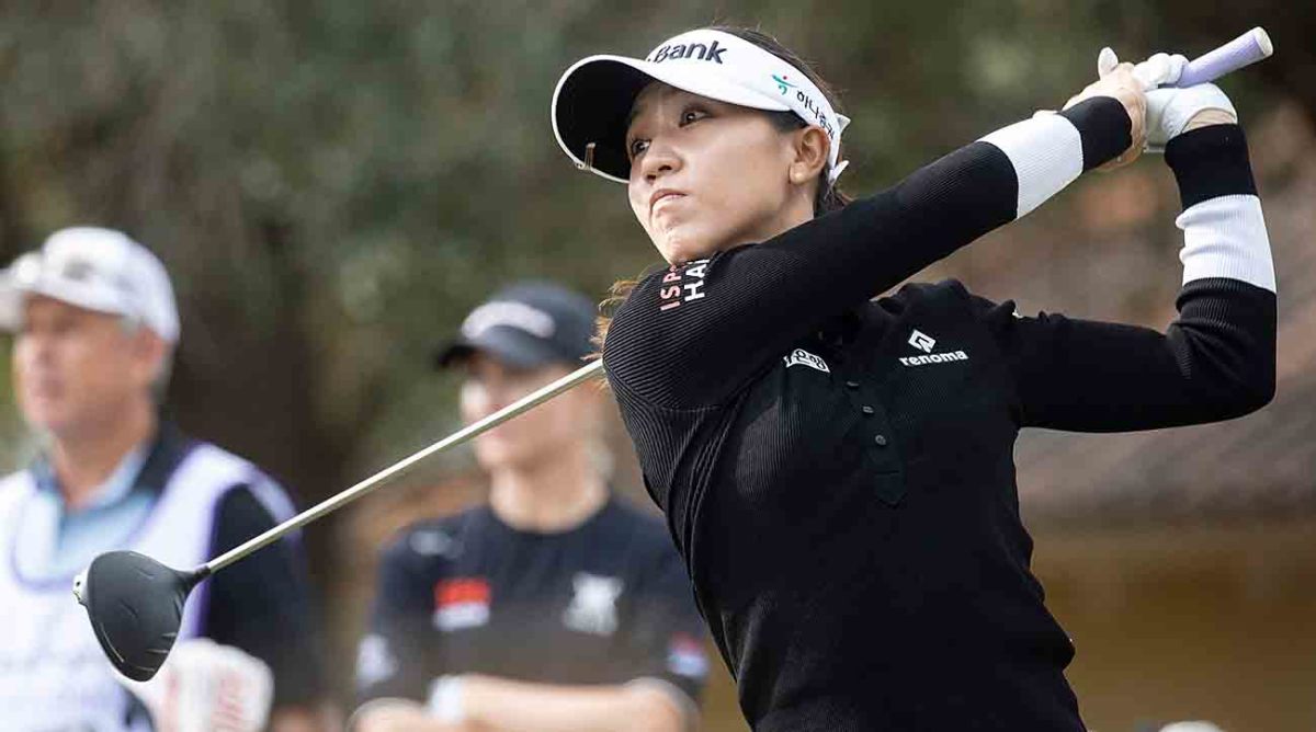 Lydia Ko tees off on the first hole at the Grant Thornton Invitational at Tiburon Golf Club in Naples on Friday, Dec. 8, 2023.  