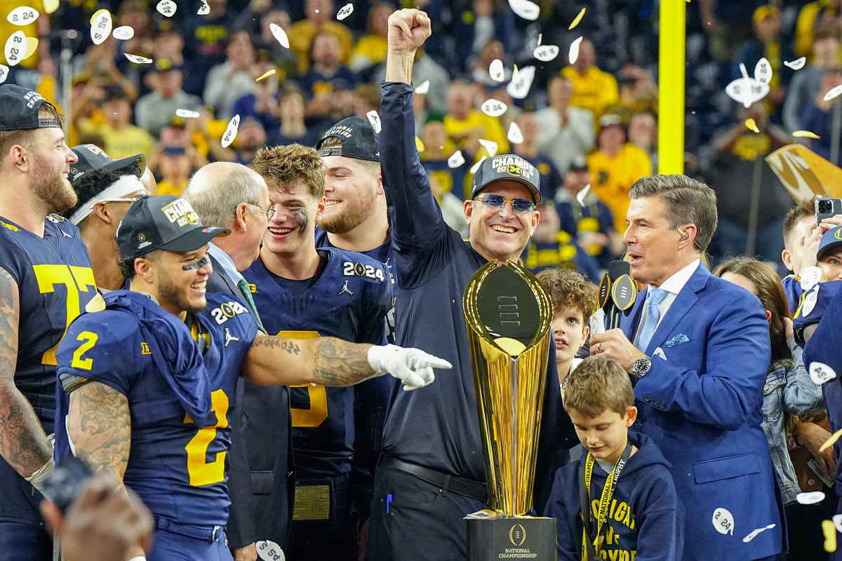 Harbaugh led Michigan to a national championship before leaving for the NFL.