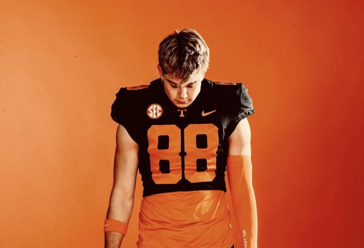 2025 4-star TE Jack VanDorselaer during an unofficial visit to Tennessee. (Photo courtesy of Jack VanDorselaer)