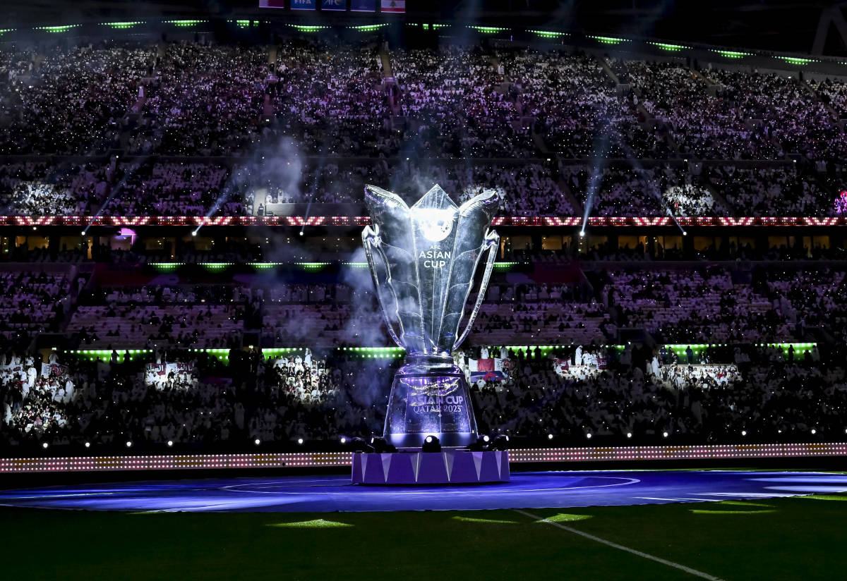 A photo taken during the opening ceremony for the 2023 AFC Asian Cup in January 2024