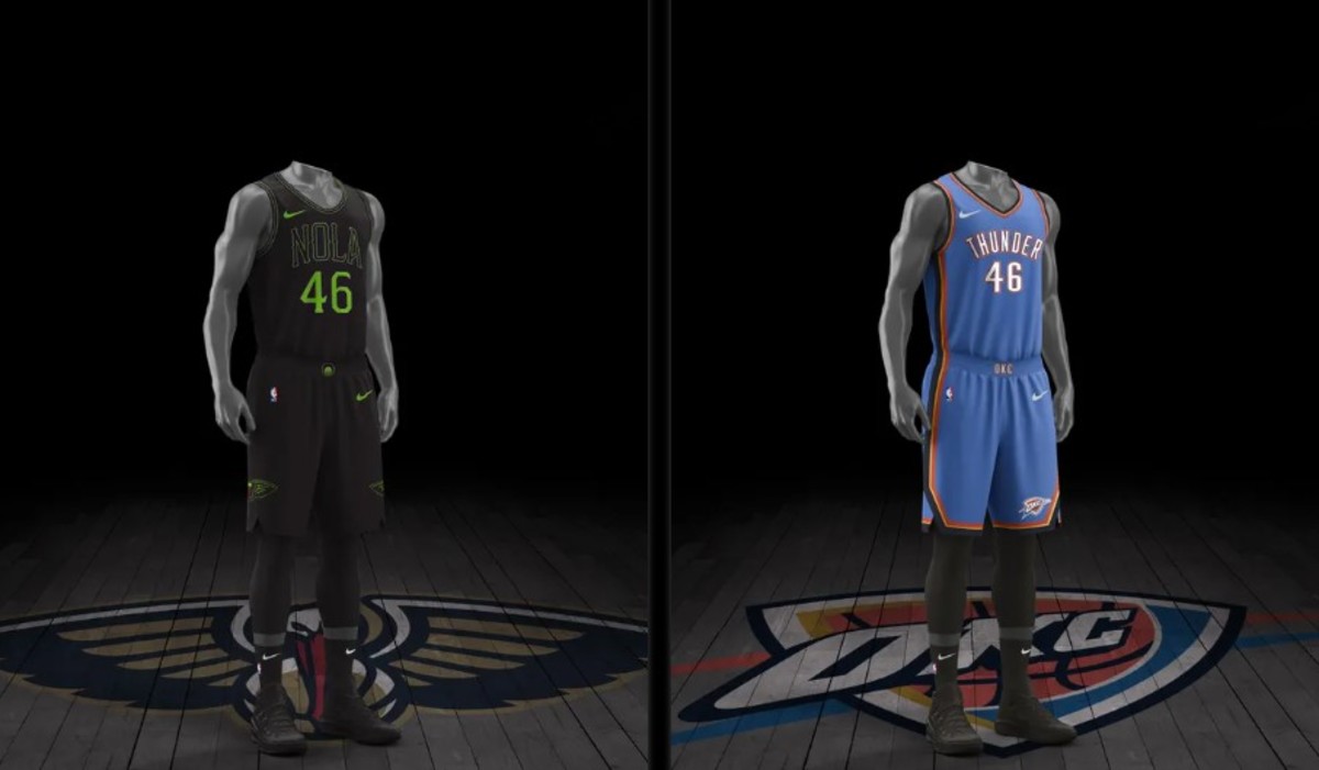 Thunder - Icon Edition (Blue) vs. Pelicans - City Edition (Black/Neon)