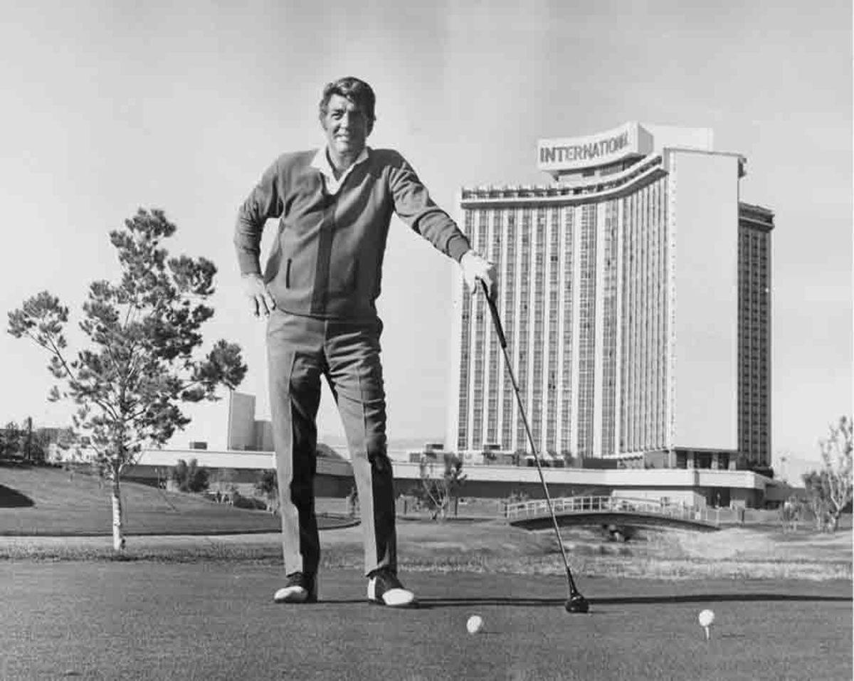 Dean Martin is pictured at Las Vegas Country Club, where he was a member and played often.