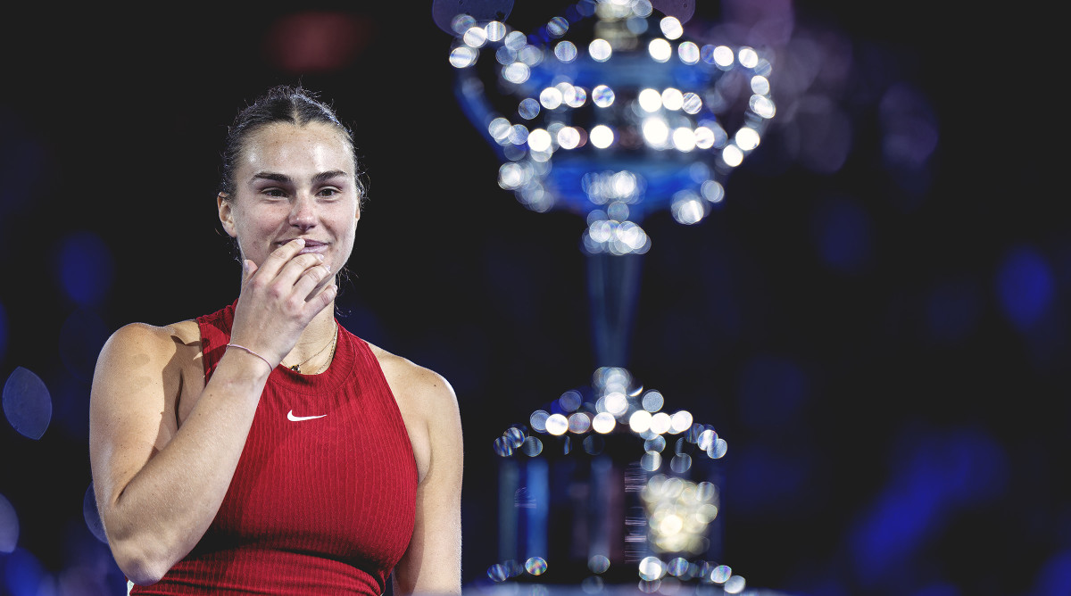 Aryna Sabalenka competing at the Australian Open.