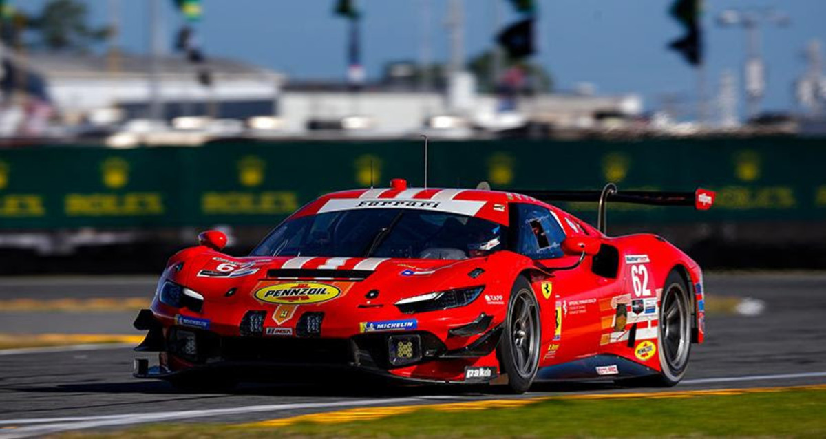 Risi Ferrari got its first-ever win in the Rolex 24 Hours of Daytona on Sunday. Photo courtesy IMSA.