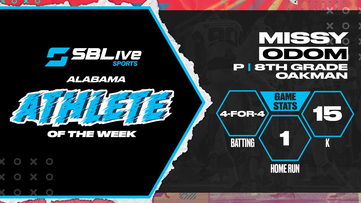 Oakman softball P Missy Odom voted SBLive’s Alabama High School Athlete