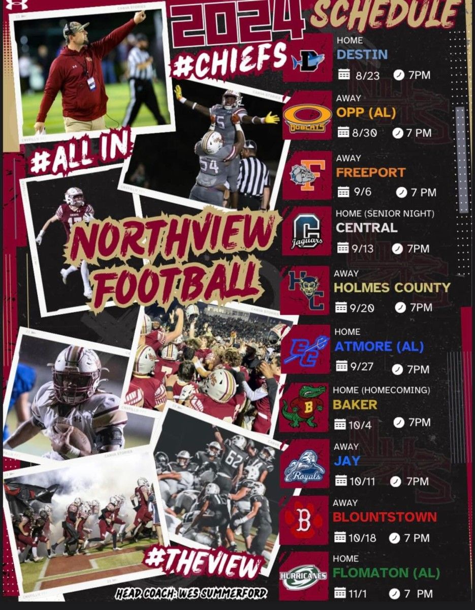 Florida high school football Northview announces 2024 schedule