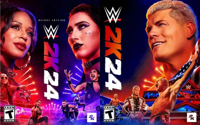 WWE 2K24 Deluxe and Standard Edition covers